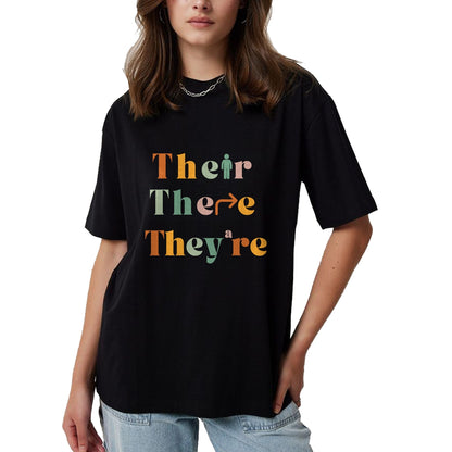 Best Teacher Shirt, Funny Teacher UnisexT-Shirt/Hoodie/Sweatshirt HLT00 - Their There They're Funny English Teacher Gramma Police Joke T-Shirt