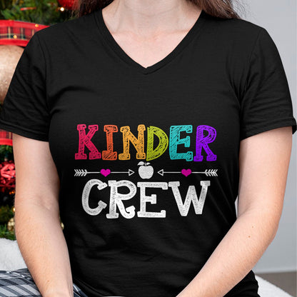 Best Teacher Shirt, Funny Teacher UnisexT-Shirt/Hoodie/Sweatshirt HLT00 - Kinder Crew Funny Kindergarten Teacher 1st Day of School T-Shirt