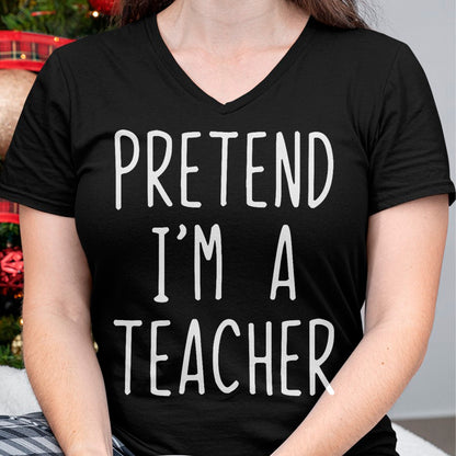 Best Teacher Shirt, Funny Teacher UnisexT-Shirt/Hoodie/Sweatshirt HLT00 - Pretend I'm A Teacher Costume Halloween Lazy Adult Kids T-Shirt