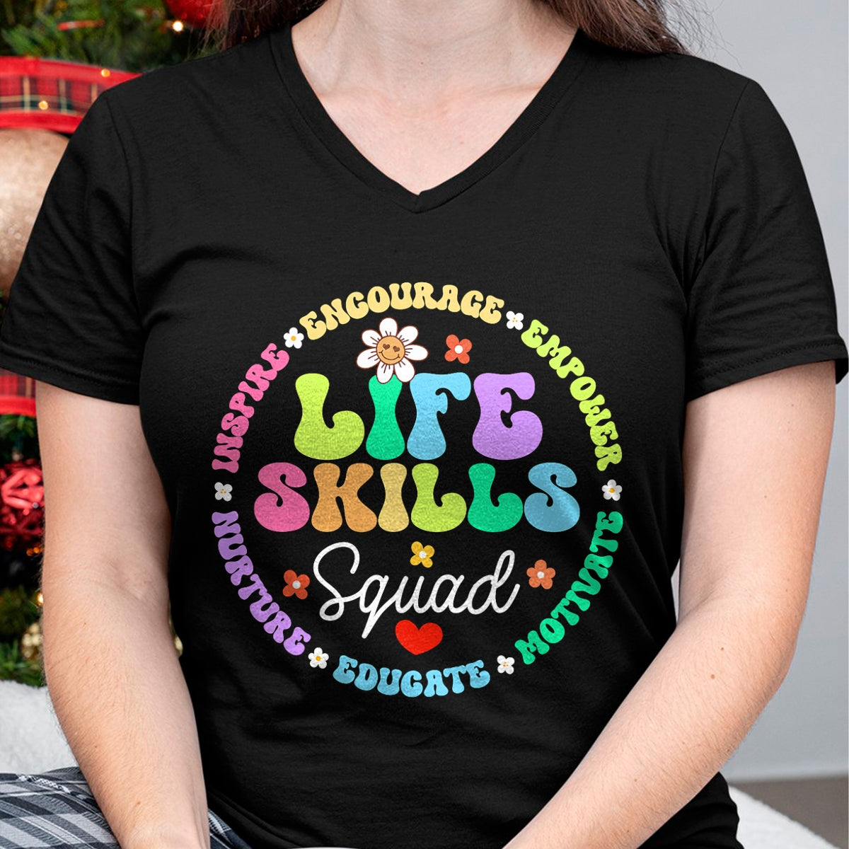 Best Teacher Shirt, Funny Teacher UnisexT-Shirt/Hoodie/Sweatshirt HLT00 - Groovy Life Skills Squad Teacher Special Ed SPED Team Crew T-Shirt