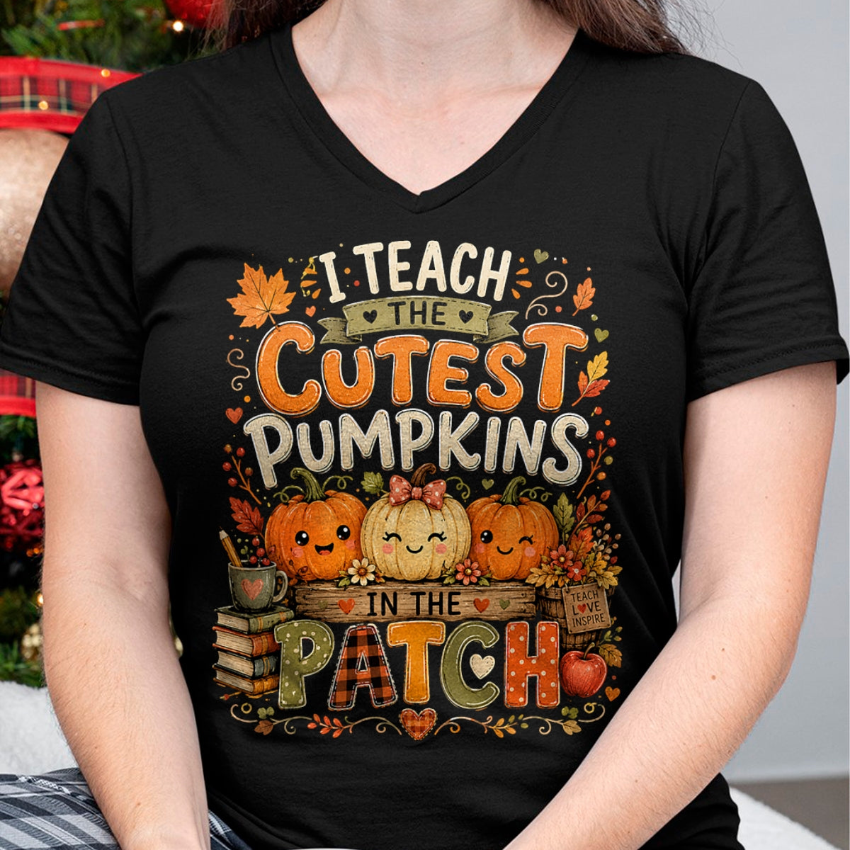 Best Teacher Shirt, Funny Teacher UnisexT-Shirt/Hoodie/Sweatshirt HLT00 - I Teach the Cutest Pumpkins in the Patch Teacher Fall T-Shirt (1)