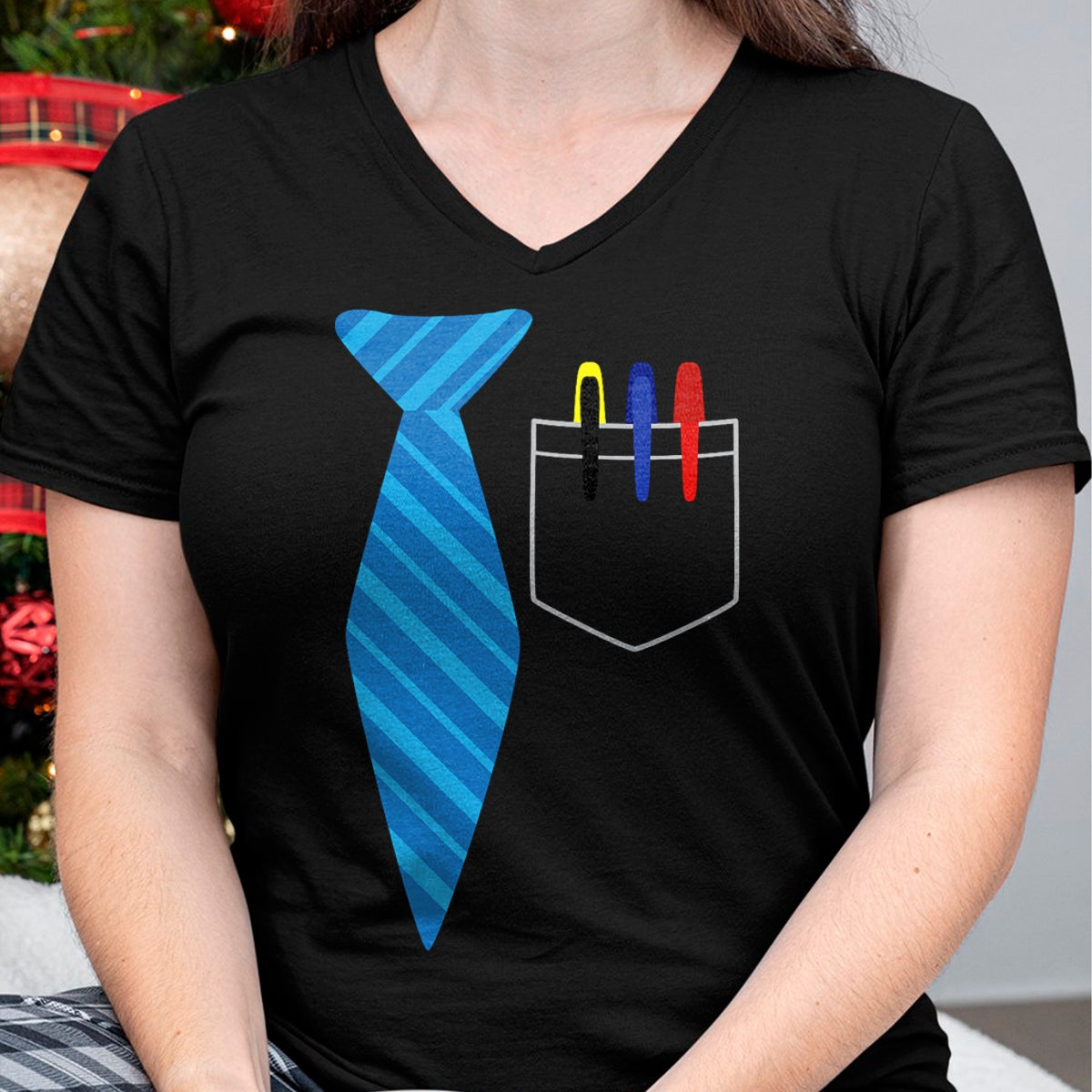 Best Teacher Shirt, Funny Teacher UnisexT-Shirt/Hoodie/Sweatshirt HLT00 - Teacher Tie & Pocket Protector Costume School Gift T-Shirt