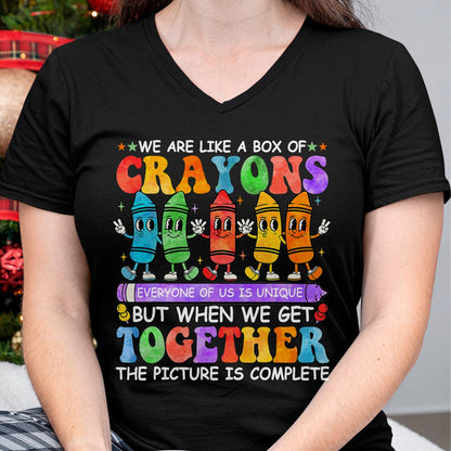 Best Teacher Shirt, Funny Teacher UnisexT-Shirt/Hoodie/Sweatshirt HLT00 - Funny Teacher We are Like A Box of Crayons Back to School T-Shirt