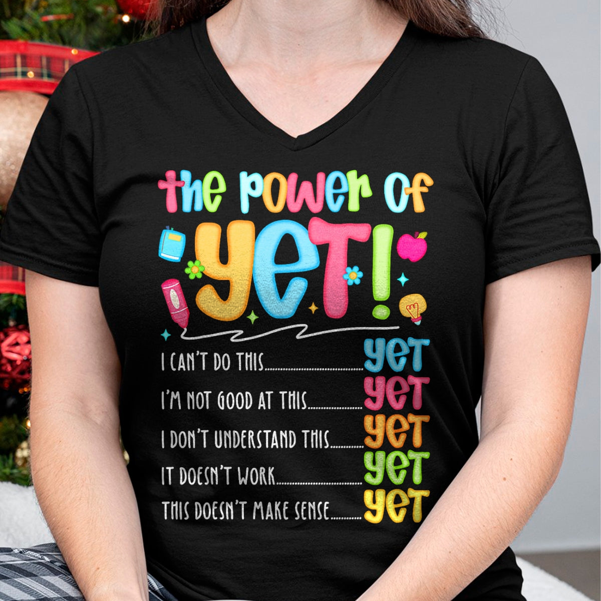 Best Teacher Shirt, Funny Teacher UnisexT-Shirt/Hoodie/Sweatshirt HLT00 - Growth Mindset Teacher Kindness Power of Yet Inspirational T-Shirt