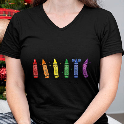 Best Teacher Shirt, Funny Teacher UnisexT-Shirt/Hoodie/Sweatshirt HLT00 - Cute Rainbow Crayons Preschool Teacher Back to School T-Shirt