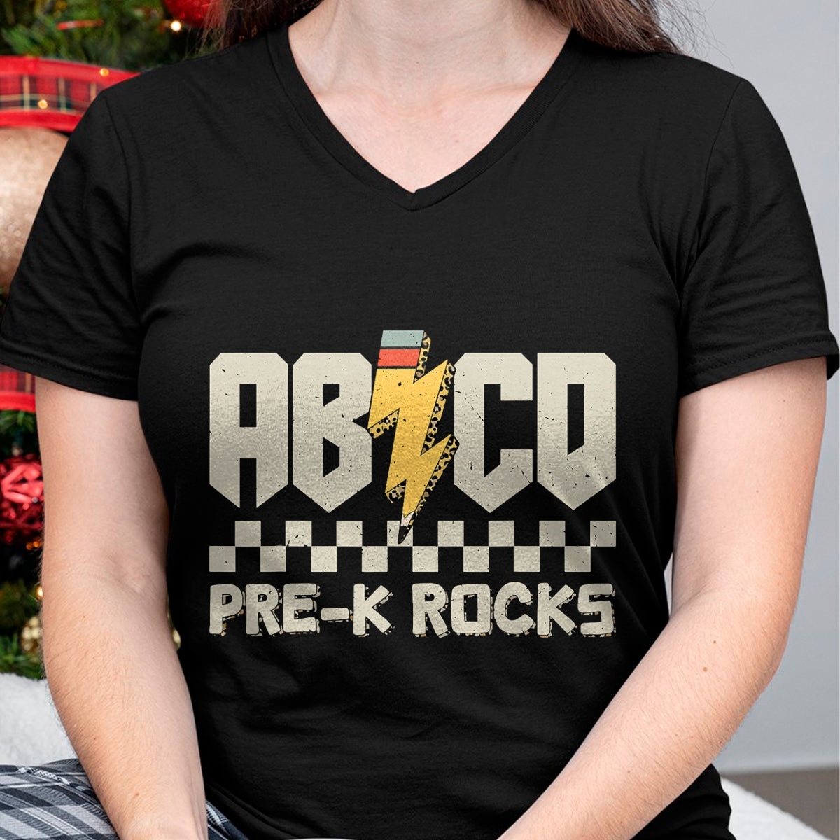 Best Teacher Shirt, Funny Teacher UnisexT-Shirt/Hoodie/Sweatshirt HLT00 - ABCD Pre-K Rocks Pencil Pre-K Teachers Rock for Boys and Children T-Shirt