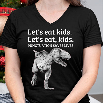 Best Teacher Shirt, Funny Teacher UnisexT-Shirt/Hoodie/Sweatshirt HLT00 - Funny Let's Eat Kids Punctuation Saves Lives Grammar T Shirt T-Shirt