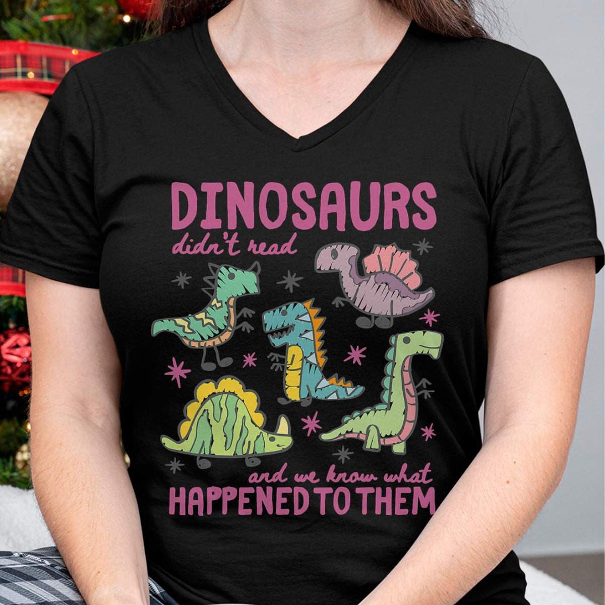 Best Teacher Shirt, Funny Teacher UnisexT-Shirt/Hoodie/Sweatshirt HLT00 - Dinosaurs Didn’t Read Dino Teacher Book Lover Librarian T-Shirt