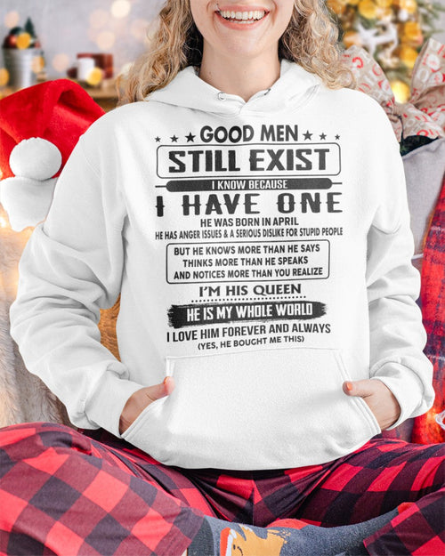 April - Good men Still Exist - gift for your girlfriend, wife from Husband - EBIL04 (SKU-GM-04)