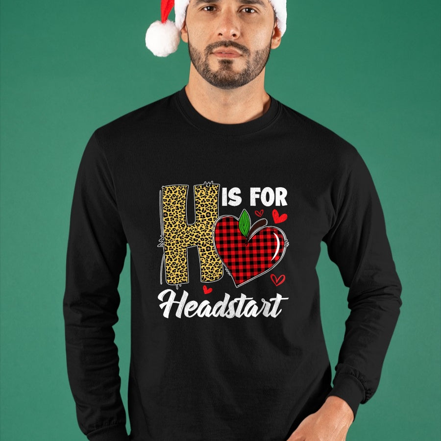 Best Teacher Shirt, Funny Teacher UnisexT-Shirt/Hoodie/Sweatshirt HLT00 - H Is For Headstart Head Start Teacher Leopard Back To School T-Shirt