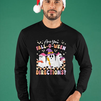 Best Teacher Shirt, Funny Teacher UnisexT-Shirt/Hoodie/Sweatshirt HLT00 - are You Fall O Ween Directions Funny Teacher Halloween Ghost T-Shirt