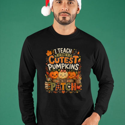 Best Teacher Shirt, Funny Teacher UnisexT-Shirt/Hoodie/Sweatshirt HLT00 - I Teach the Cutest Pumpkins in the Patch Teacher Fall T-Shirt (1)