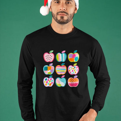 Best Teacher Shirt, Funny Teacher UnisexT-Shirt/Hoodie/Sweatshirt HLT00 - Preppy Art Apples Back to School Teacher Student Cute Apple T-Shirt