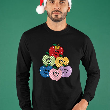 Best Teacher Shirt, Funny Teacher UnisexT-Shirt/Hoodie/Sweatshirt HLT00 - Retro 90s Teacher Apples T-Shirt