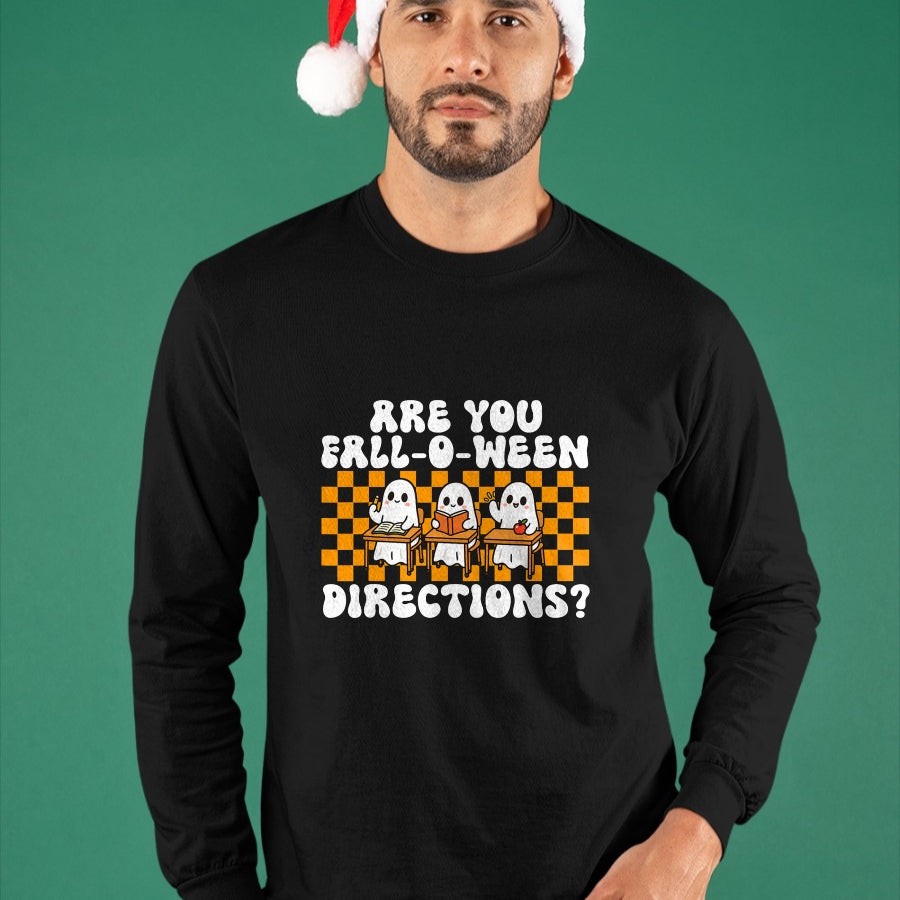 Best Teacher Shirt, Funny Teacher UnisexT-Shirt/Hoodie/Sweatshirt HLT00 - Halloween Teacher are You Fall-O-Ween Directions Spooky T-Shirt