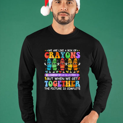 Best Teacher Shirt, Funny Teacher UnisexT-Shirt/Hoodie/Sweatshirt HLT00 - Funny Teacher We are Like A Box of Crayons Back to School T-Shirt