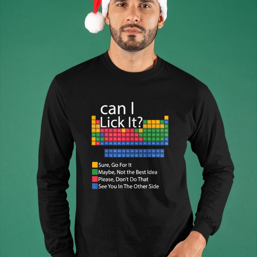 Best Teacher Shirt, Funny Teacher UnisexT-Shirt/Hoodie/Sweatshirt HLT00 - Can I Lick It Periodic Table Funny Chemistry Science Teacher T-Shirt