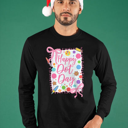 Best Teacher Shirt, Funny Teacher UnisexT-Shirt/Hoodie/Sweatshirt HLT00 - Happy Dot Day Bow Coquette for Teacher Girls T-Shirt