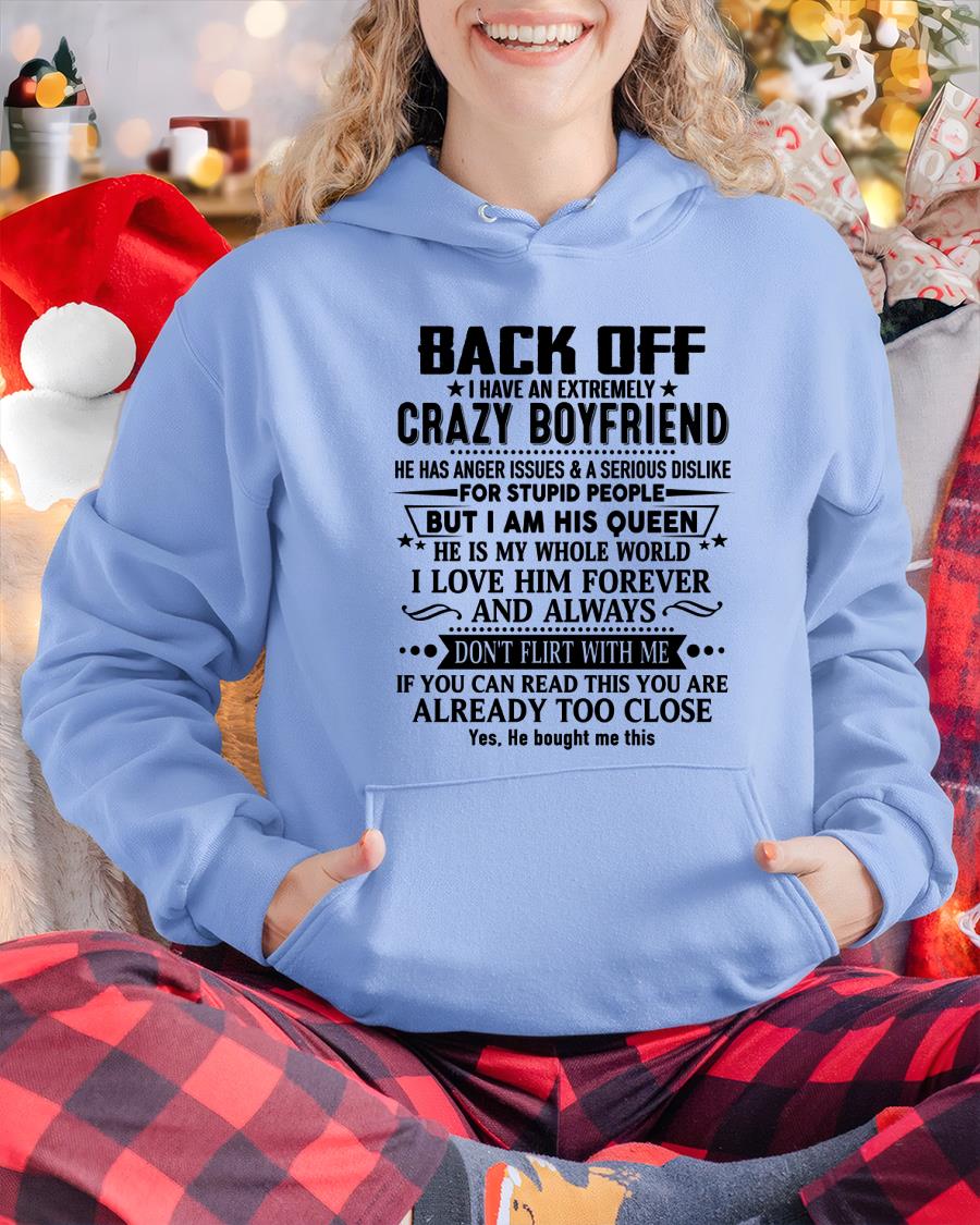 Back Off I Have An Extremely Crazy Boyfriend - - Gift For Wife From Husband - Ebil00 (SKUT-BACKOFF-00)