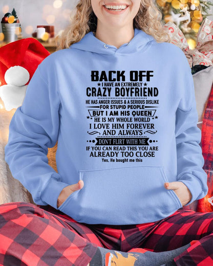 Back Off I Have An Extremely Crazy Boyfriend - - Gift For Wife From Husband - Ebil00 (SKUT-BACKOFF-00)