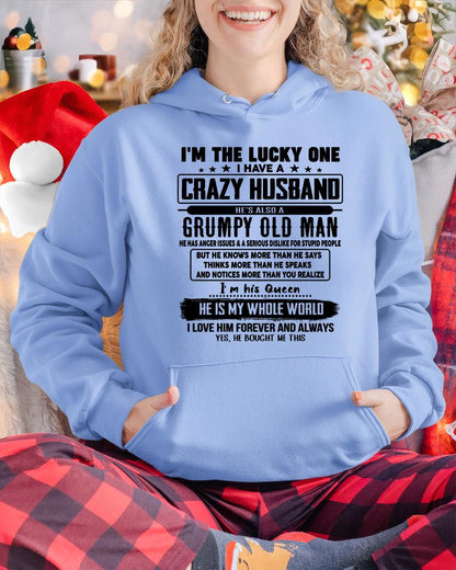 I am Lucky One I Have A Crazy Husband - Gift for Wife From Husband - EBIL00 (SKUT-LUCKYONE-00)