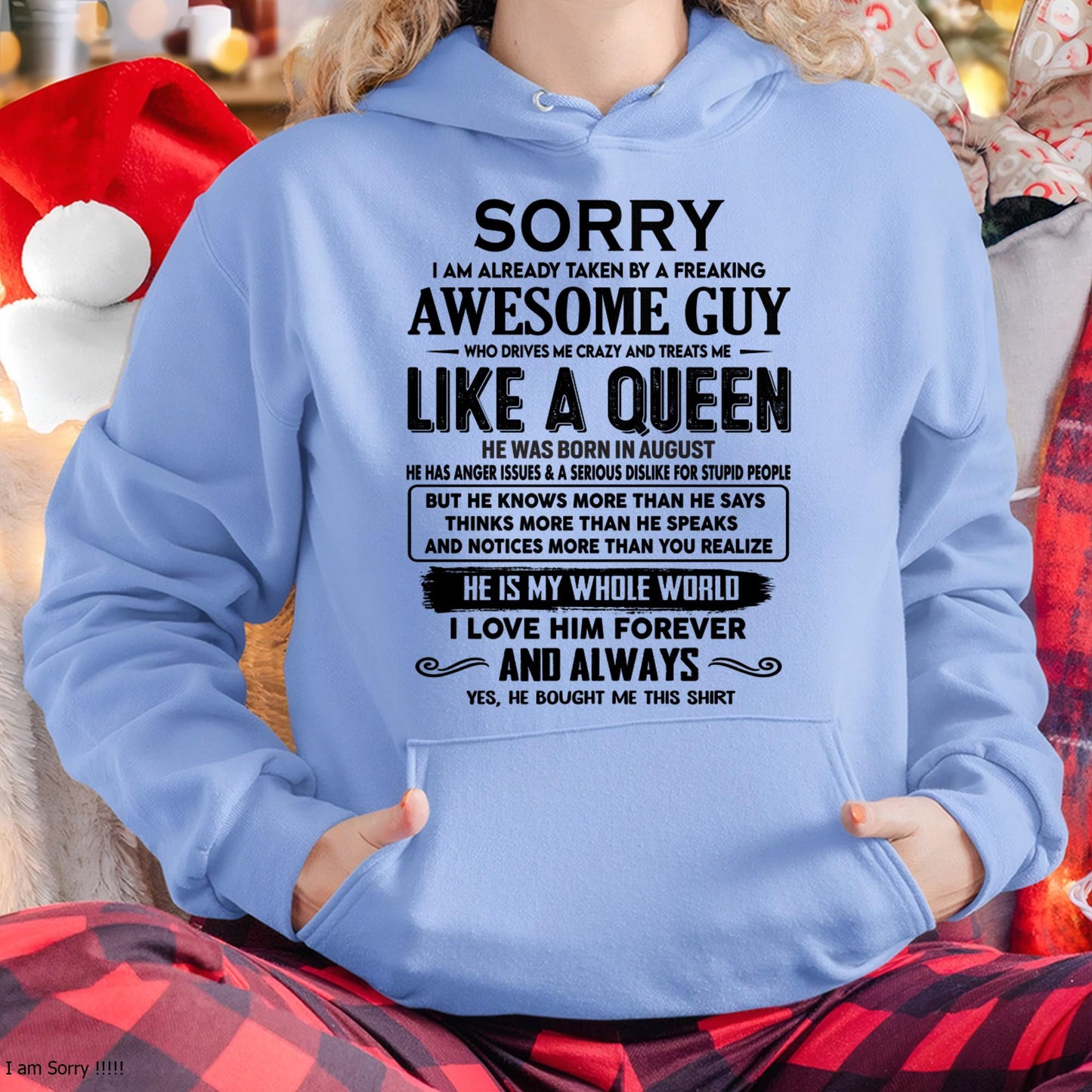 August - Sorry I am already taken by a freaking awesome guy - Gift for Wife From Husband - Ebil08 (SKU-SRG-08)