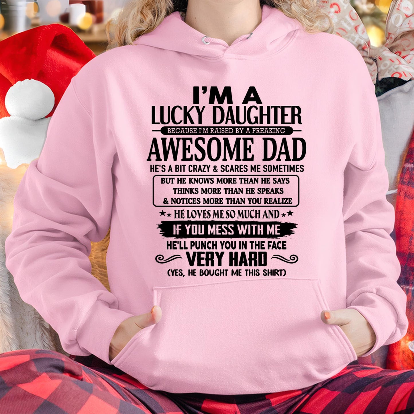 I'm Lucky Daughter - Gift for Daughter from Dad - EBIL00 (SKU-TLUCKYDD-00)