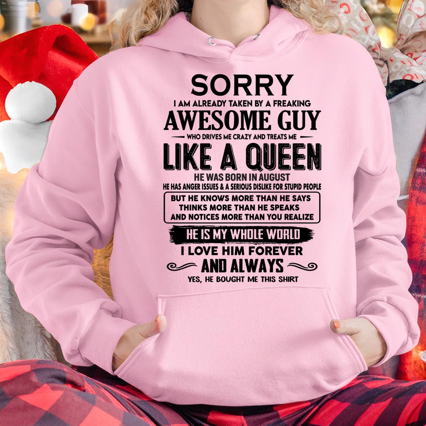 August - Sorry I am already taken by a freaking awesome guy - Gift for Wife From Husband - EBIL08 (SKU-SRG-08)