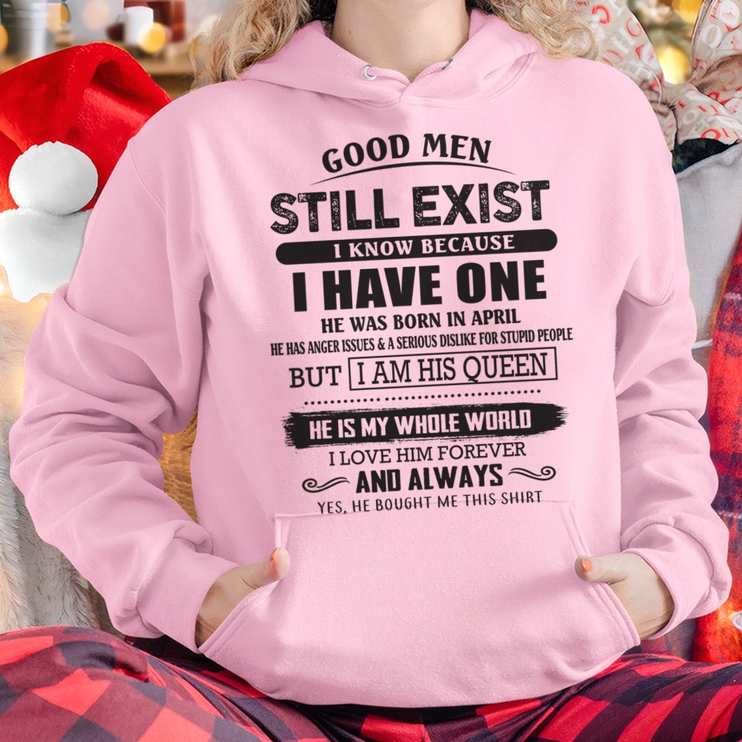 April - Good Men Still Exist - Perfect Gift For Your Girlfriend, Wife From Husband / Man - EBIL04 (SKU07-166-04)