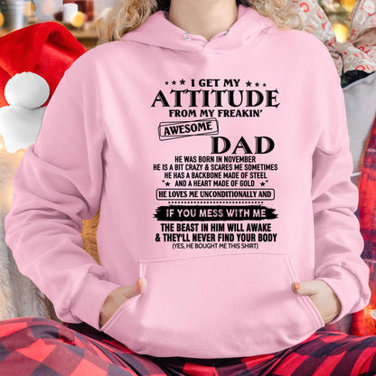 November - Gift For Son and Daughter From Dad - DONN11 - (SKU-TDADC-11)
