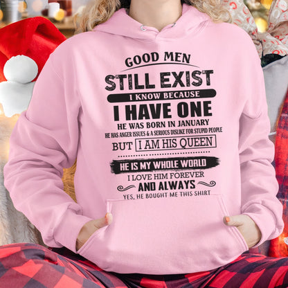 January - Good Men Still Exist - Perfect Gift For Your Girlfriend, Wife From Husband / Man - EBIL01 (SKU07-166-01)