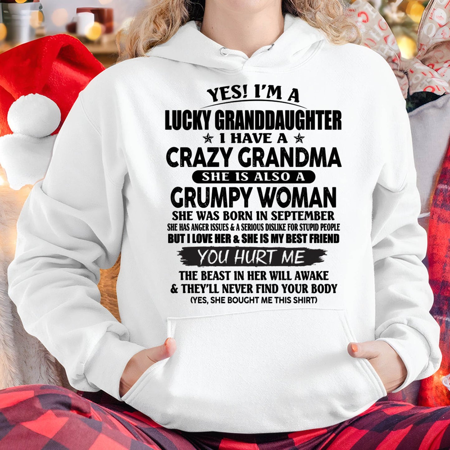 SEPTEMBER - LUCKY GRANDDAUGHTER OF CRAZY GRANDMA - PERFECT GIFT FROM GRANDMA - EBIL09 (SKU12-146-09)