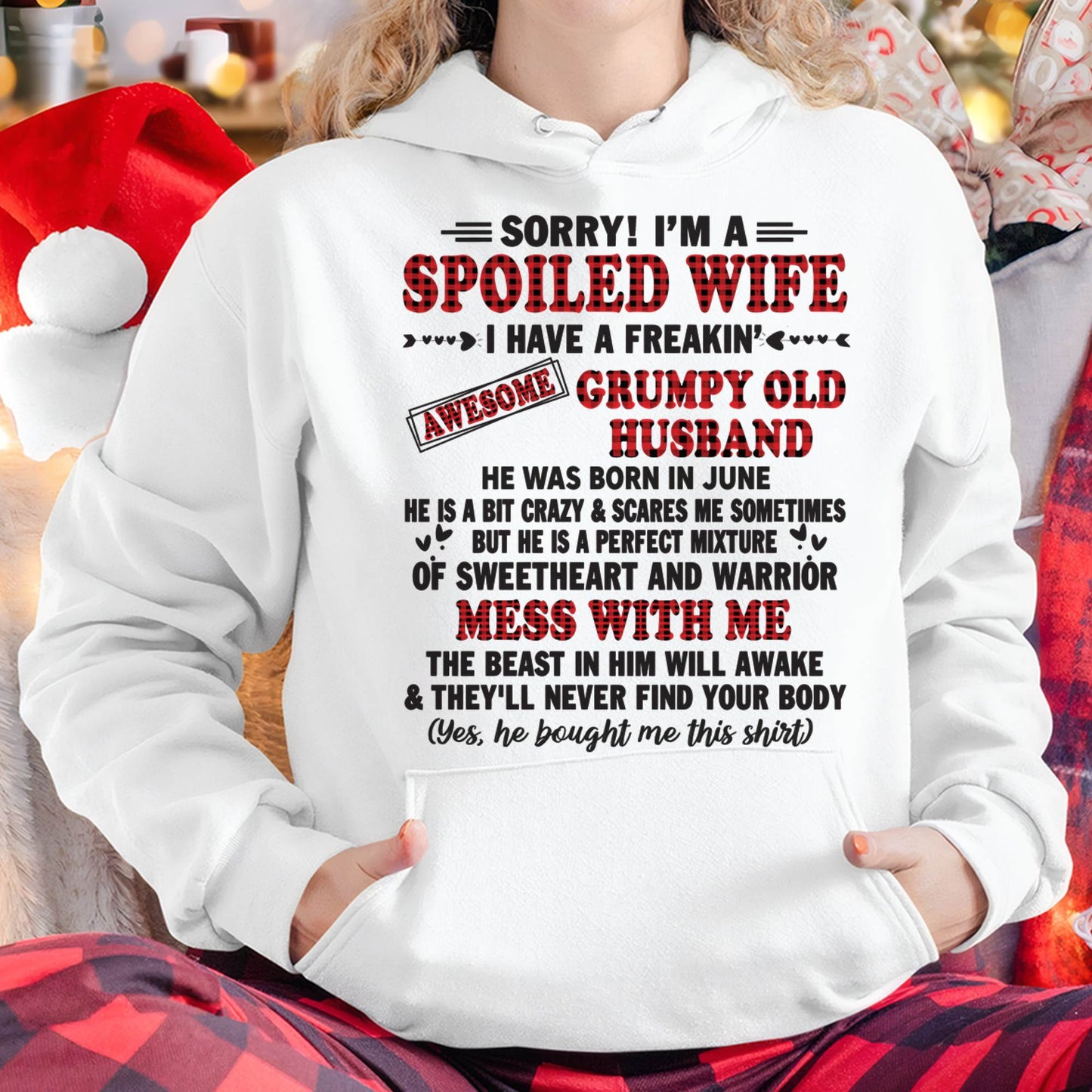 JUNE - SPOILED WIFE OF AWESOME GRUMPY OLD HUSBAND - PERFECT GIFT  FROM HUSBAND - EBIL06 (SKU12-111-06)