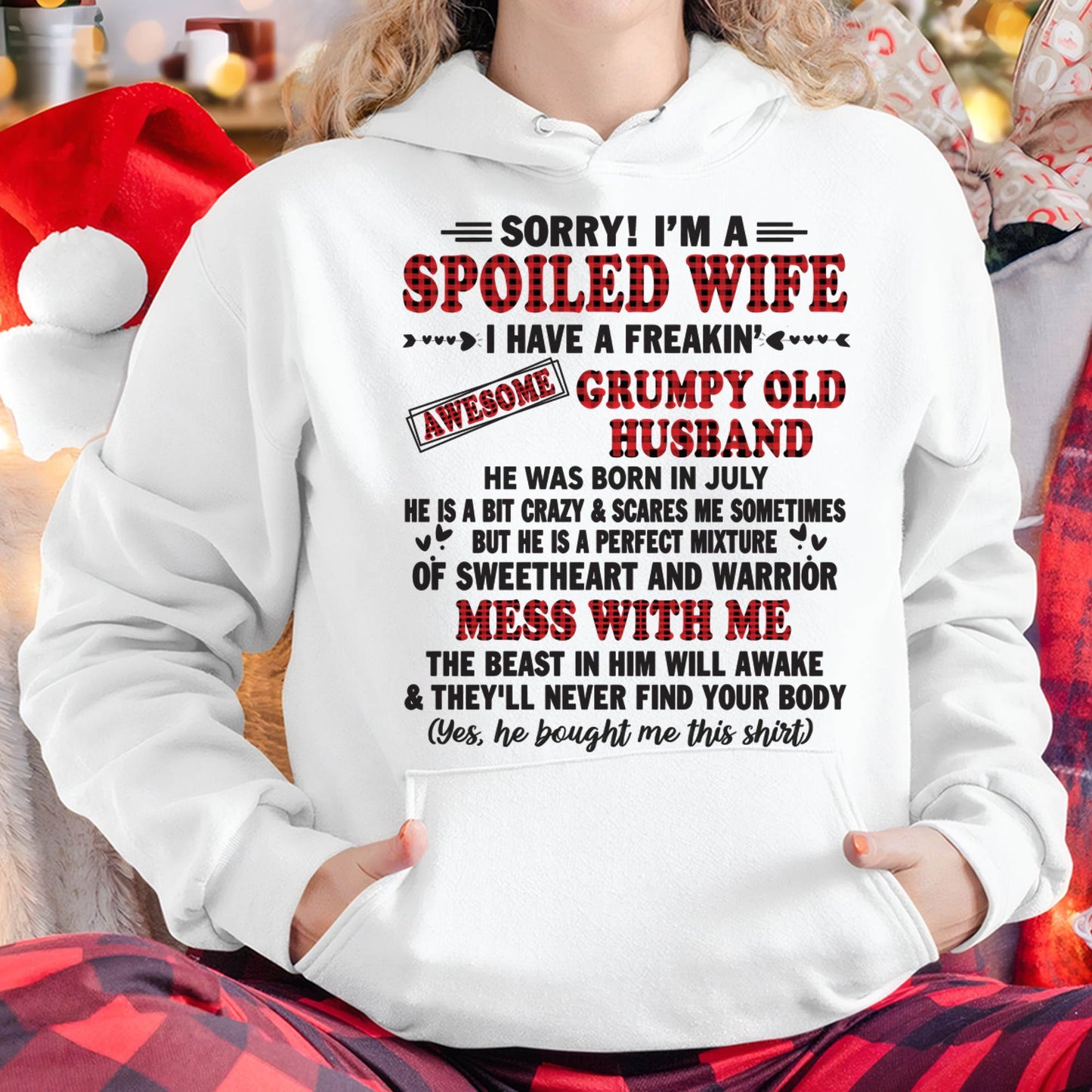 JULY - SPOILED WIFE OF AWESOME GRUMPY OLD HUSBAND - PERFECT GIFT  FROM HUSBAND - EBIL07 (SKU12-111-07)