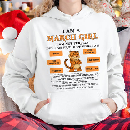 "I AM A MARCH GIRL" - Birthday Gift For March Girls - FMA EBIL03 (SKU26T-01-62-03)
