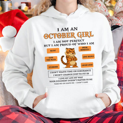 "I AM A OCTOBER GIRL" - Birthday Gift For October Girls - FMA EBIL10 (SKU26T-01-62-10)