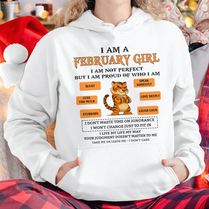 "I AM A FEBRUARY GIRL" - Birthday Gift For February Girls - FMA EBIL02 (SKU26T-01-62-02)
