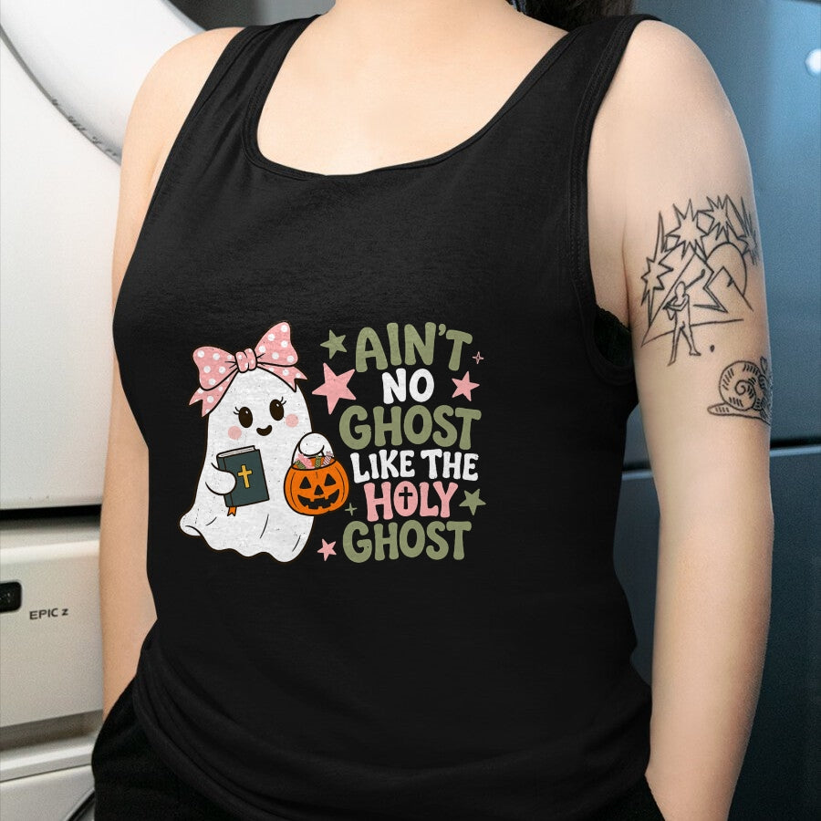 Best Teacher Shirt, Funny Teacher UnisexT-Shirt/Hoodie/Sweatshirt HLT00 - Ain't No Ghost Like The Holy Ghost Spooky Teacher Halloween T-Shirt