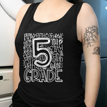 Best Teacher Shirt, Funny Teacher UnisexT-Shirt/Hoodie/Sweatshirt HLT00 - 5th Grade Teacher Shirts Typography Team Fifth Grade Back to School Tees T Shirts