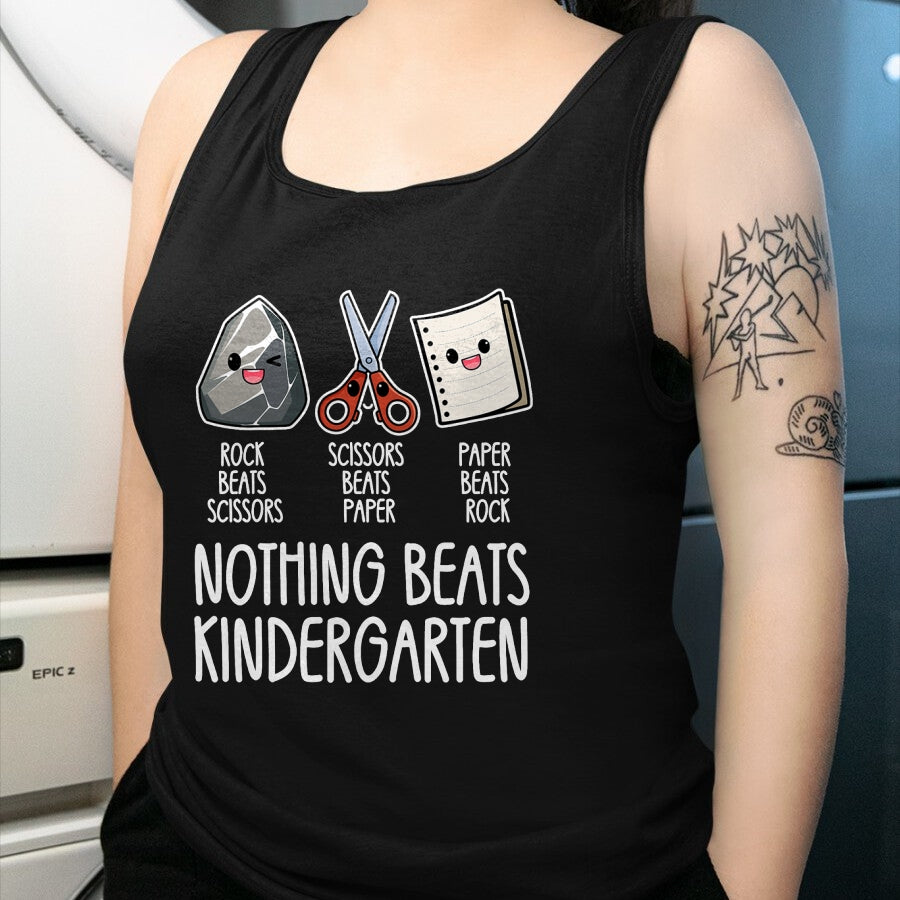 Best Teacher Shirt, Funny Teacher UnisexT-Shirt/Hoodie/Sweatshirt HLT00 - Nothing Beats Kindergarten Funny Back to School Kid Teacher T-Shirt