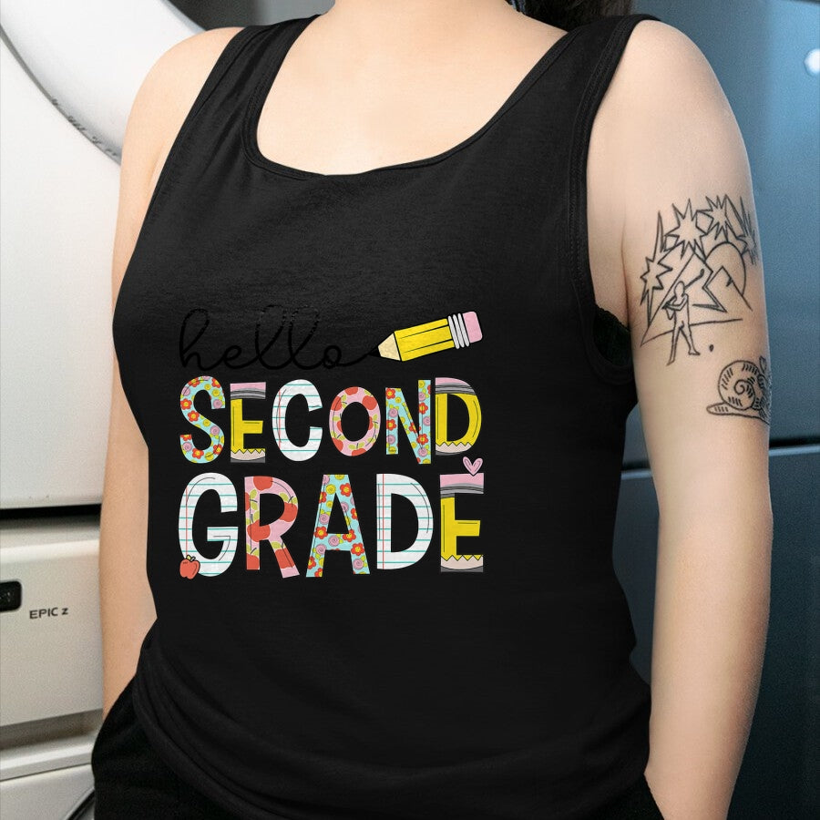 Best Teacher Shirt, Funny Teacher UnisexT-Shirt/Hoodie/Sweatshirt HLT00 - Hello Second Grade Team 2nd Grade Back to School Teacher Kid T-Shirt