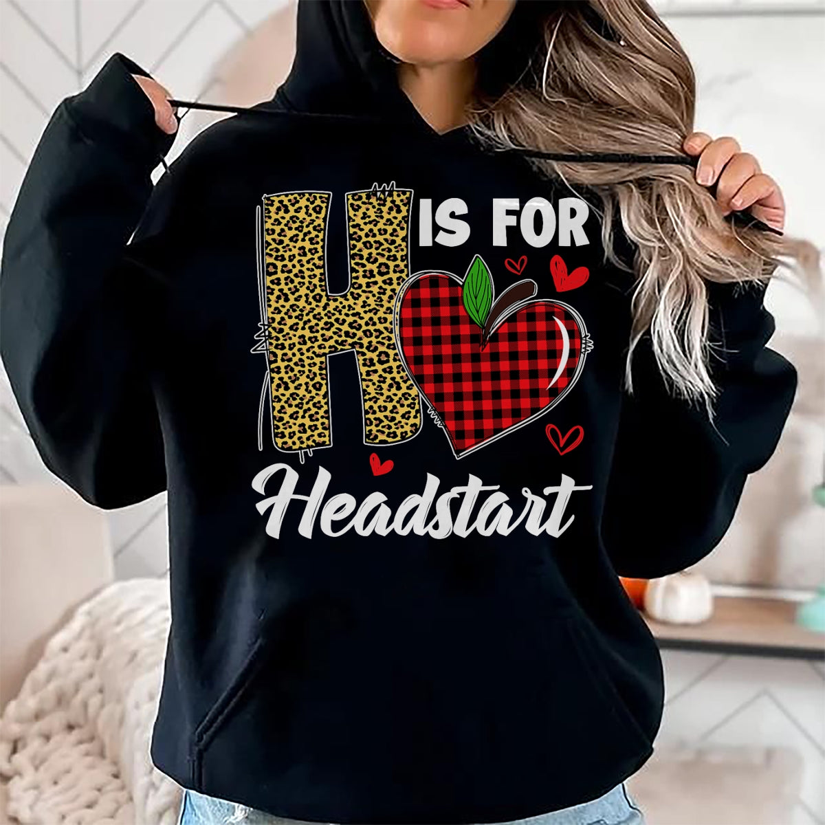 Best Teacher Shirt, Funny Teacher UnisexT-Shirt/Hoodie/Sweatshirt HLT00 - H Is For Headstart Head Start Teacher Leopard Back To School T-Shirt