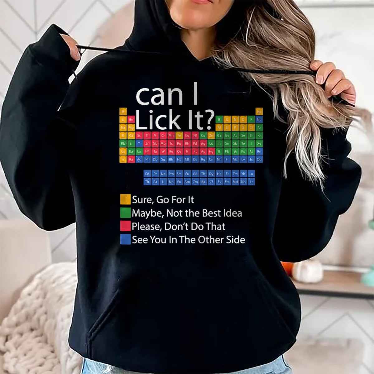 Best Teacher Shirt, Funny Teacher UnisexT-Shirt/Hoodie/Sweatshirt HLT00 - Can I Lick It Periodic Table Funny Chemistry Science Teacher T-Shirt