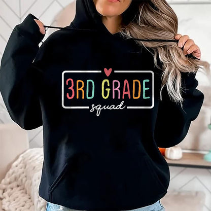 Best Teacher Shirt, Funny Teacher UnisexT-Shirt/Hoodie/Sweatshirt HLT00 - 3rd Grade Team Crew Third Grade Squad Back to School Teacher T-Shirt
