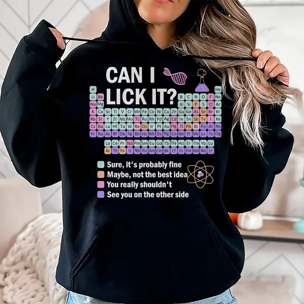 Best Teacher Shirt, Funny Teacher UnisexT-Shirt/Hoodie/Sweatshirt HLT00 - Can I Lick It Periodic Table Kids Science Gifts Teacher T-Shirt