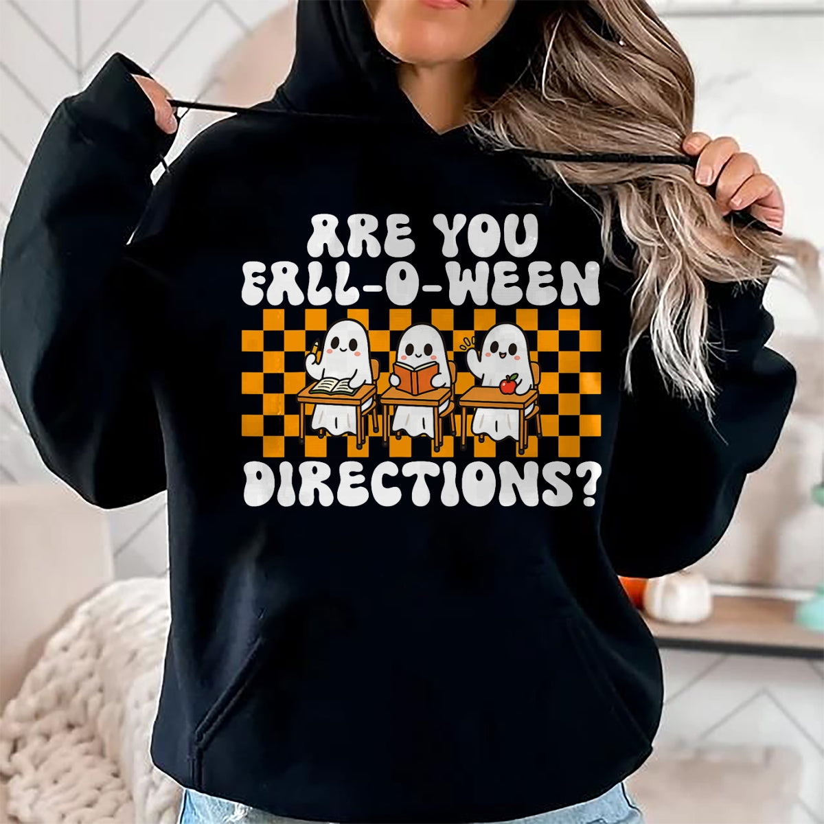 Best Teacher Shirt, Funny Teacher UnisexT-Shirt/Hoodie/Sweatshirt HLT00 - Halloween Teacher are You Fall-O-Ween Directions Spooky T-Shirt