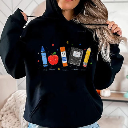 Best Teacher Shirt, Funny Teacher UnisexT-Shirt/Hoodie/Sweatshirt HLT00 - Cute School Supplies Back to School Teacher Student Doodle T-Shirt