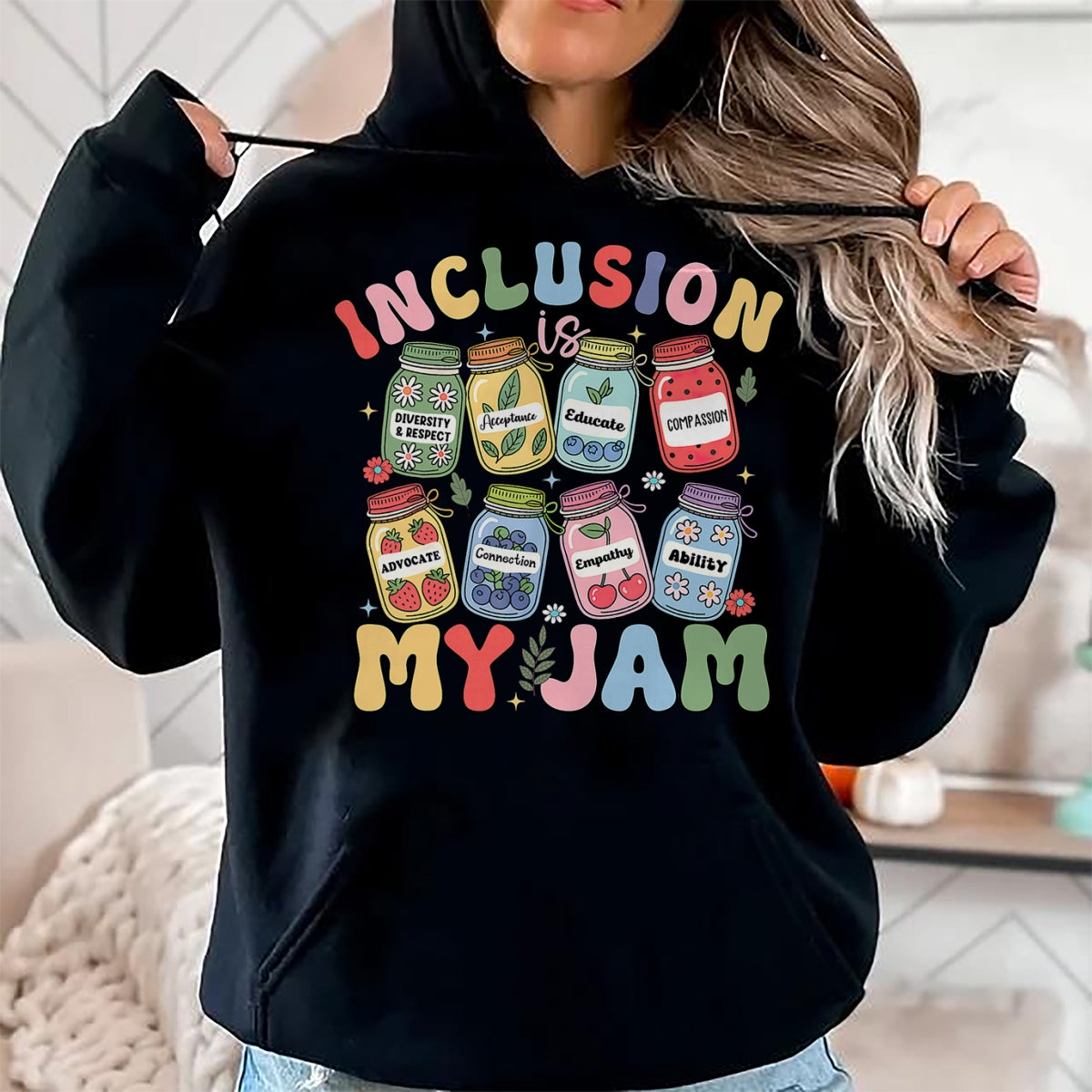 Best Teacher Shirt, Funny Teacher UnisexT-Shirt/Hoodie/Sweatshirt HLT00 - Inclusion is My Jam SPED Teacher Special Education Life T-Shirt