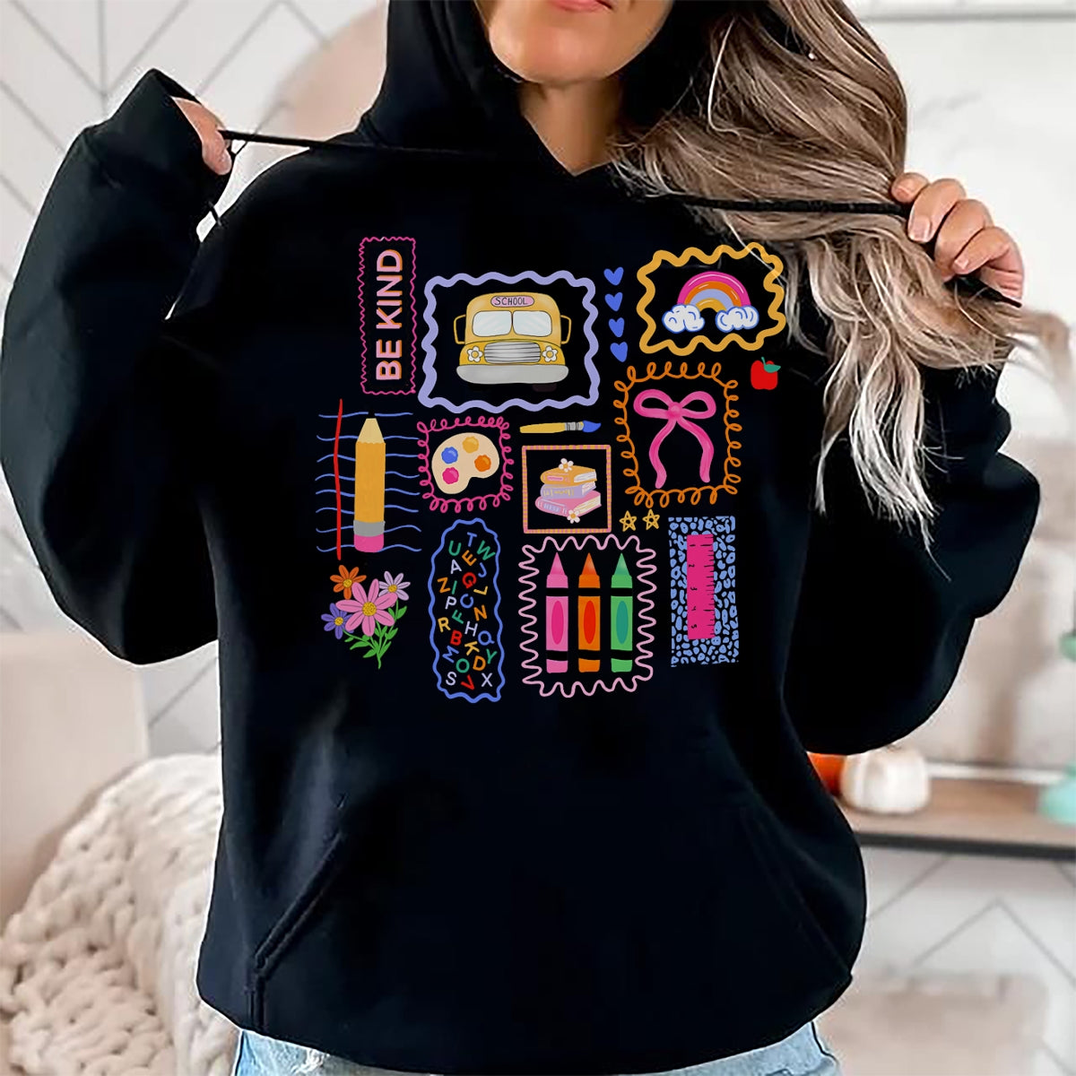 Best Teacher Shirt, Funny Teacher UnisexT-Shirt/Hoodie/Sweatshirt HLT00 - Coquette Bow Teacher Back To School Teacher Life Student Kid T-Shirt
