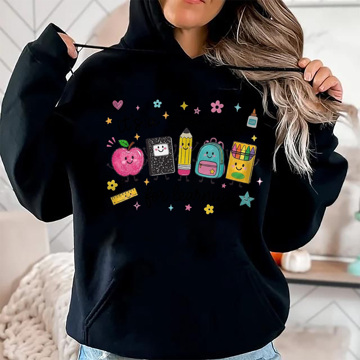 Best Teacher Shirt, Funny Teacher UnisexT-Shirt/Hoodie/Sweatshirt HLT00 - It's A Good Day for Learning Cute School Supplies T-Shirt (1)